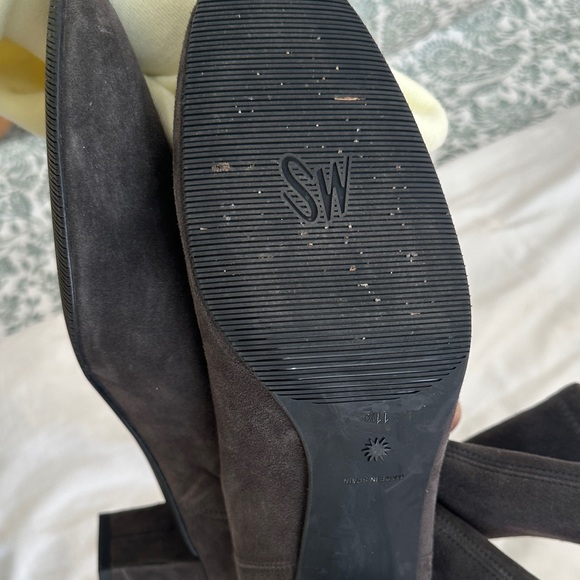Stuart Weitzman 11.5 stretch gray Suede Ankle Boots - Picture 5 of 6